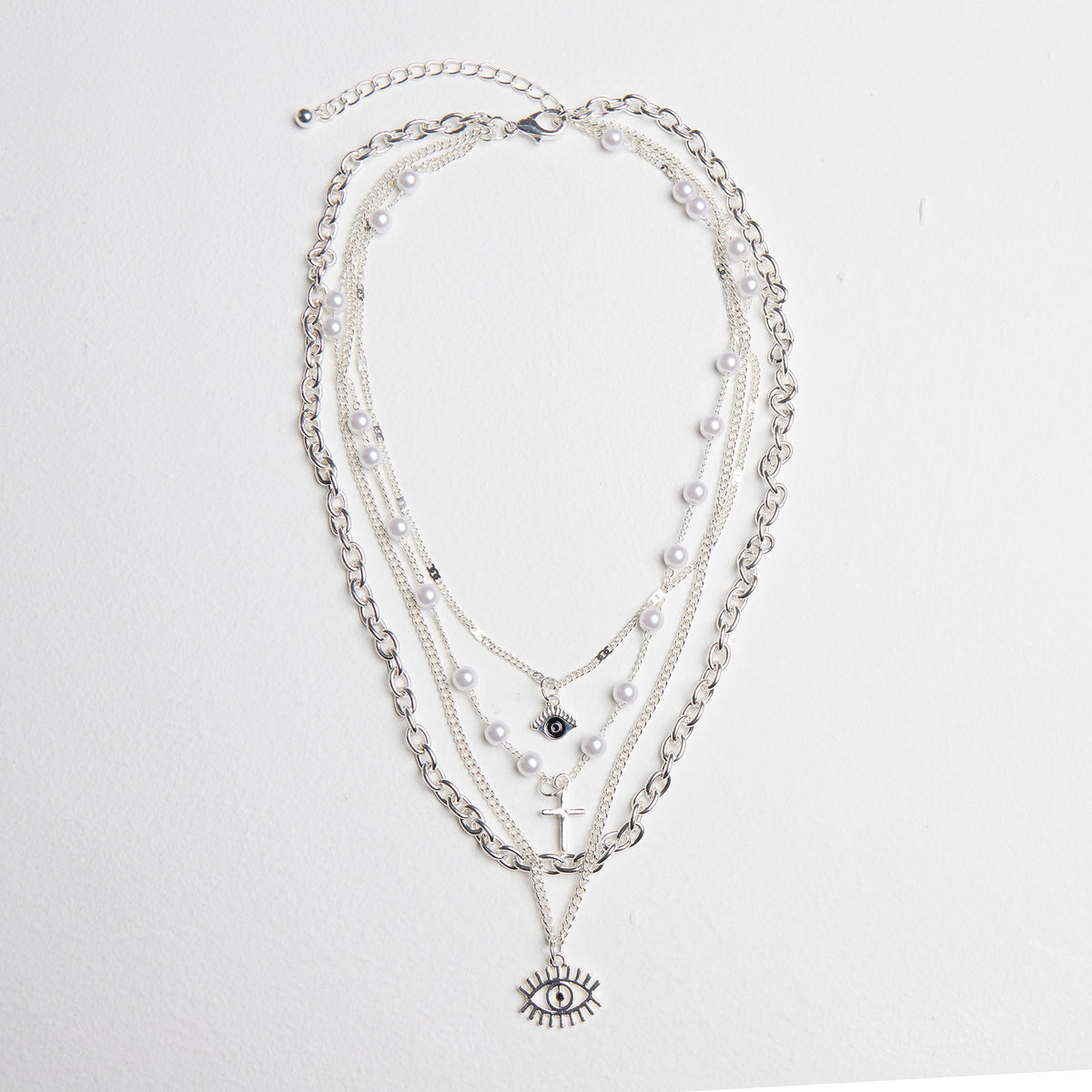 Silver Chain Layered Necklace