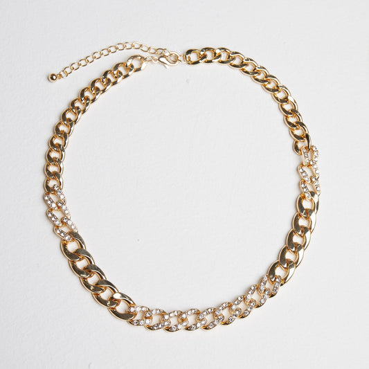 Golden Sleek Chain Necklace