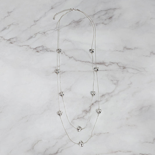 Tiny Hearts In A Chain Necklace