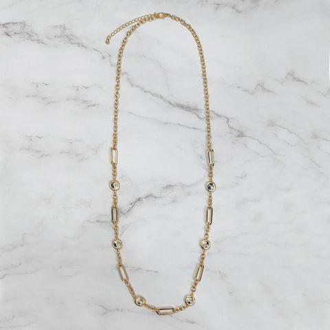 Diamante Long Chain Neckalce