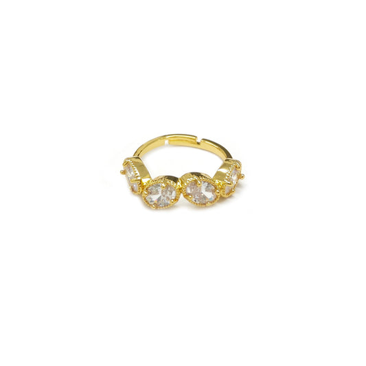 Adjustable Oval Golden Ring