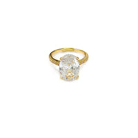 Adjustable Oval Cut Golden Ring
