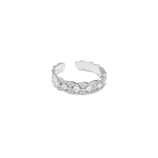 Square Diamante Band Ring