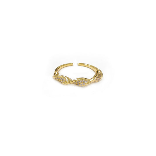 Braided Skinny Golden Ring