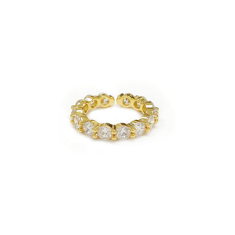 Diamante Gemstone Golden Ring