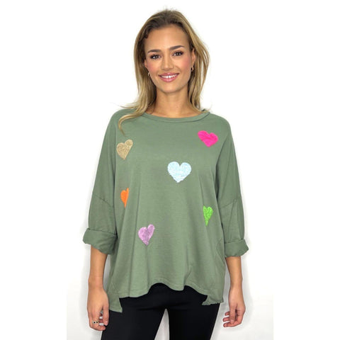 Sweethearts Embroidered Relaxed Fit Sweatshirt