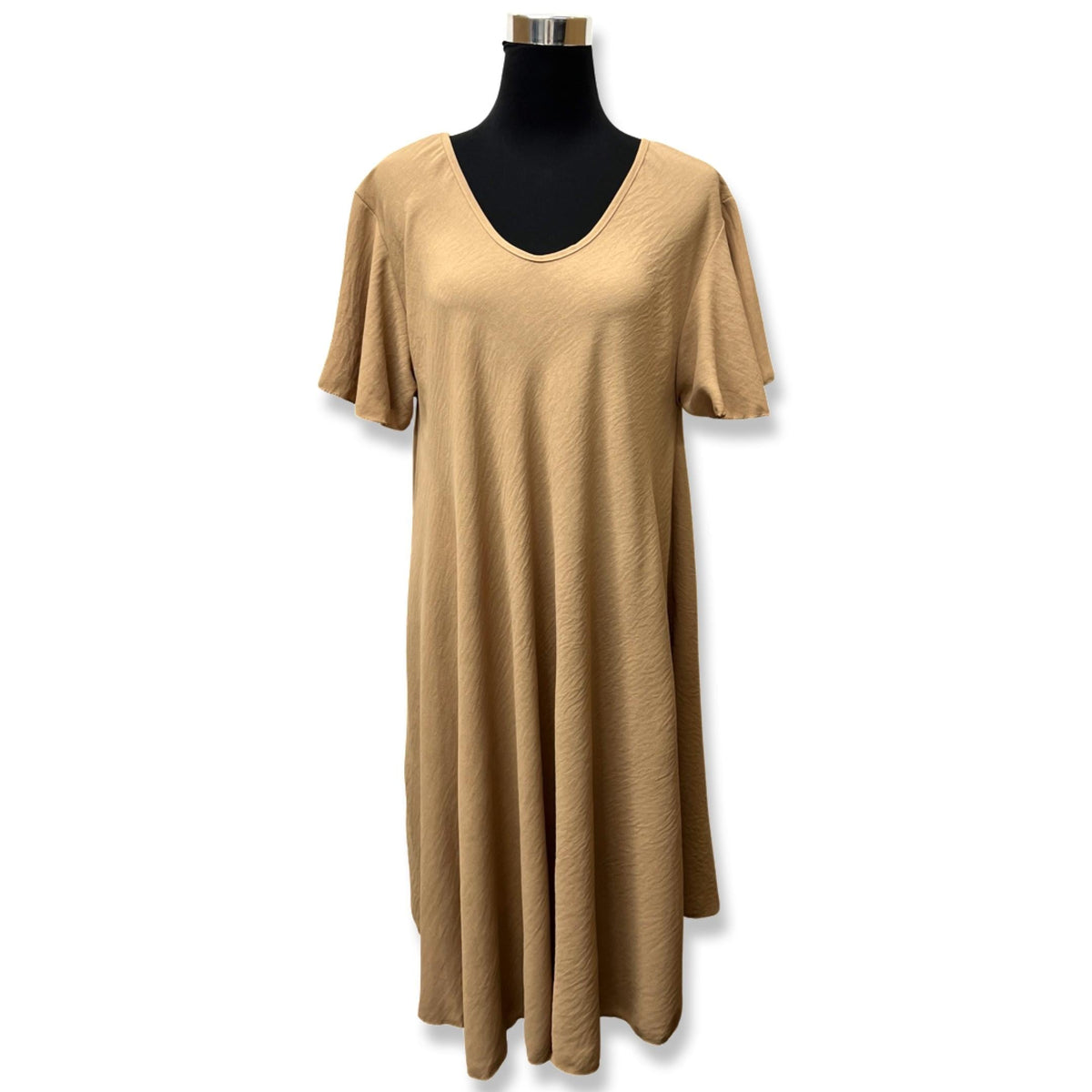 Caramel Swirl Flutter Sleeve Tunic
