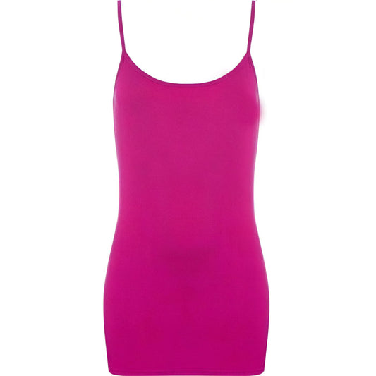 Ladies Strappy Vest Top – Stretchy Bodycon Jersey Cami Tank for Casual & Summer Wear