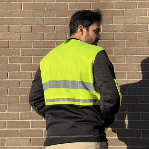 Hi Viz Reflective Visibility Work Safety Sweatshirt