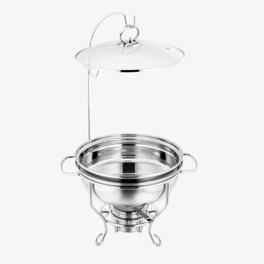 6L Square Banquet Chafing Dish with Glass Lid