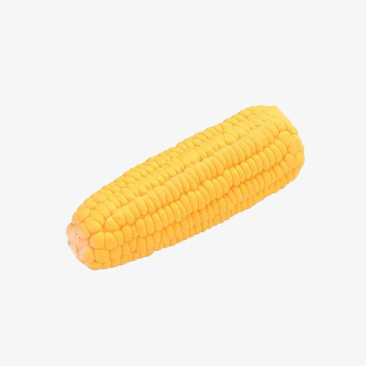 Pet Dog Toy Squeaky Yellow Corn Cob Maize 16 cm