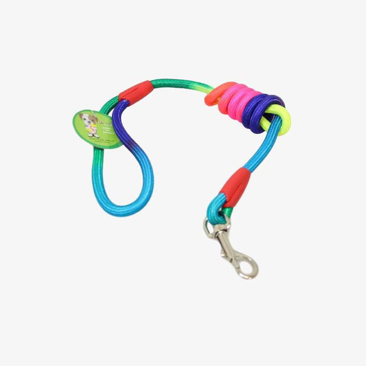 Pet Dog Rope Leash Rainbow Colour 1.25m