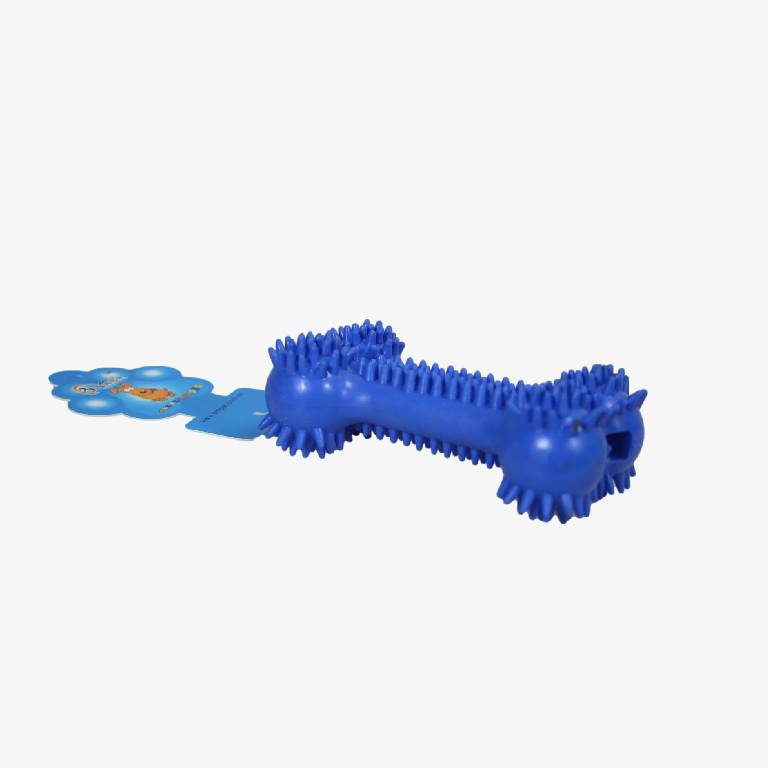 Rubber Spikey Dog Bone Fetching Teething Dog Bone Toy 13 cm