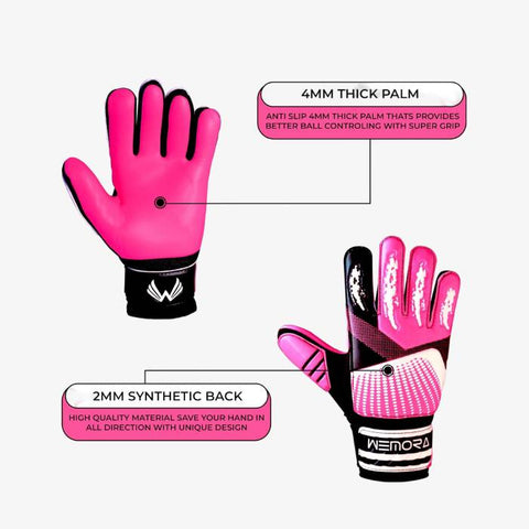 Youth Soccer Goalie Gloves – 4mm Grip, Anti-Slip for Kids