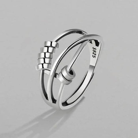Stainless Steel Spinner Anxiety Ring for Women – Aesthetic Stress Relief Jewelry