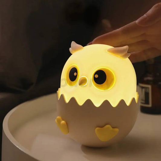 Mini Owl Egg Silicone Night Light – Rechargeable & Soft for Kids