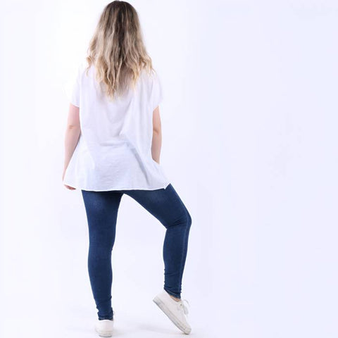 Italian Diamante Leo Foxi Car Cotton T-Shirt