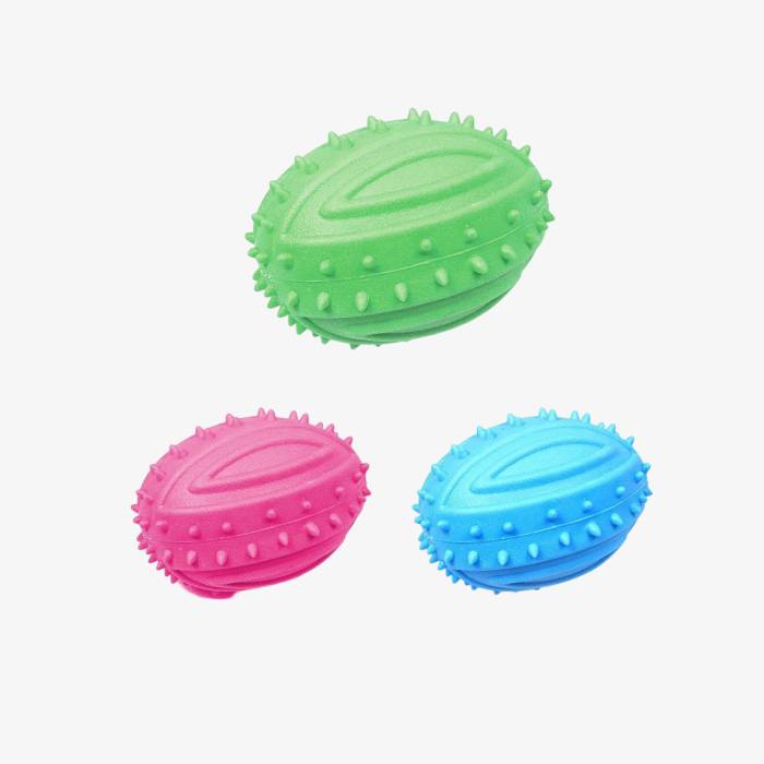 Pet Dog Toy Squeaky Rugby Shaped Ball 13 cm