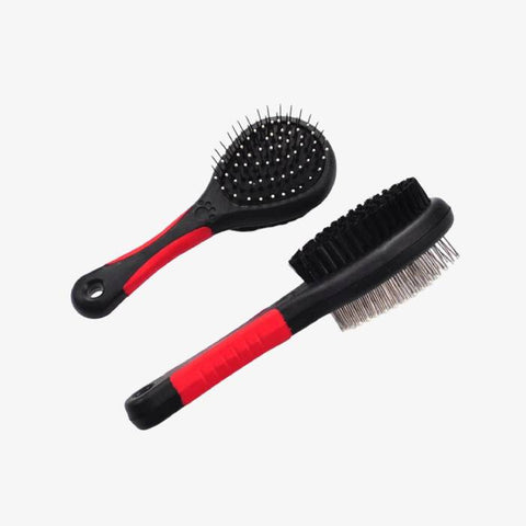 Small Double Sided Dog Pet Fur Grooming Brush 17.5 cm