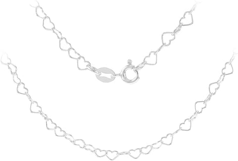 Open  Heart Silver Necklace