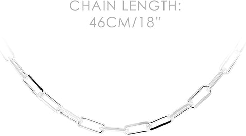 Paper Chain T Bar Sterling Necklace