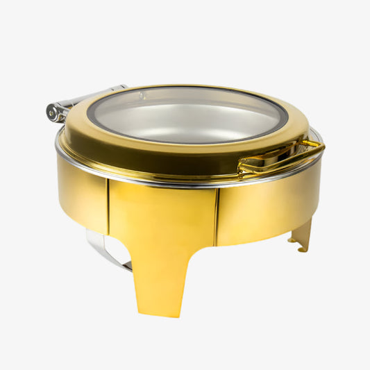 SQ Banquet Professional Round Chafing Dish - Gold