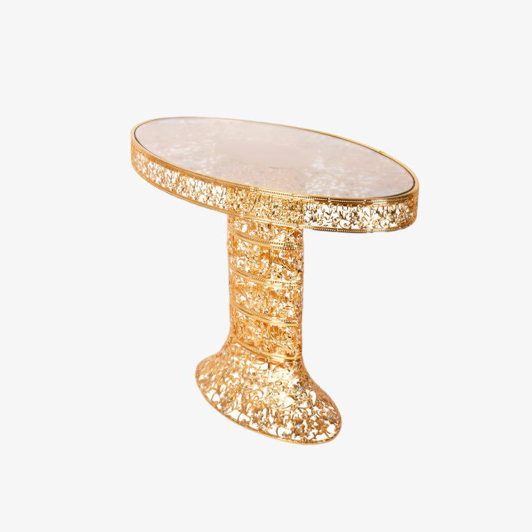 SQ Professional Durane Ornate Coffee Table Gold with Glass