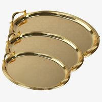 Q Professional Durane Ornate Party Serving Tray Gold