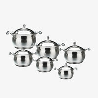 SQ Professional Lustro Imperiale 6-Piece Stainless Steel Casserole Set