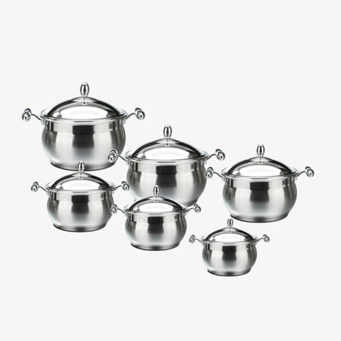 SQ Professional Lustro Imperiale 6-Piece Stainless Steel Casserole Set