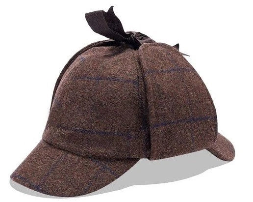 Sherlock Tweed Deerstalker Hunting Hat In Brown