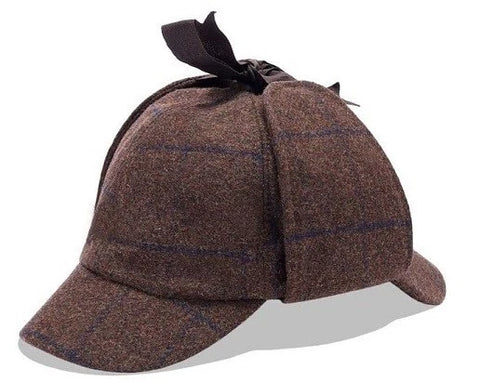 Sherlock Tweed Deerstalker Hunting Hat In Brown