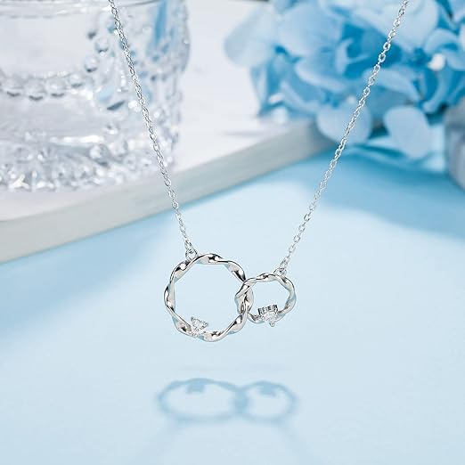 Silver Circles Necklaces for Women