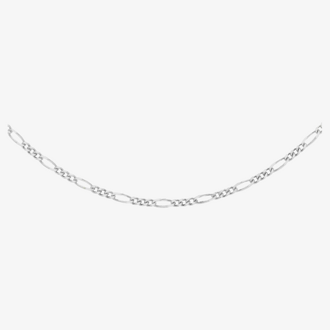 Sterling Silver Figaro Chain Necklace