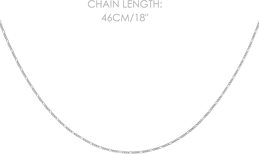 Sterling Silver Figaro Women Chain Necklace  