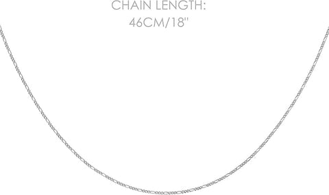 Sterling Silver Figaro Women Chain Necklace  