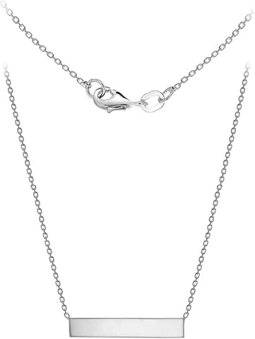 Sterling Silver Horizontal Bar Necklace