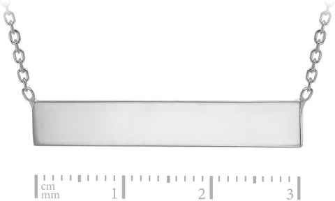 Sterling Silver Horizontal Bar Necklace