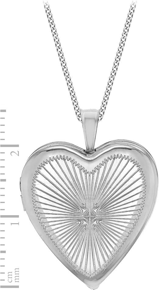 Sterling Silver  Plated Heart Locket Necklace