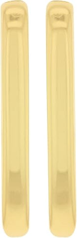 Sterling Silver Rectangular Half Hoop Earrings