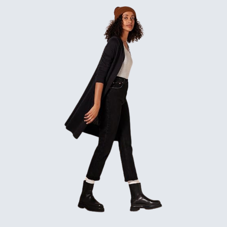 Essentials Women Open-Front Long-Sleeve Sweater