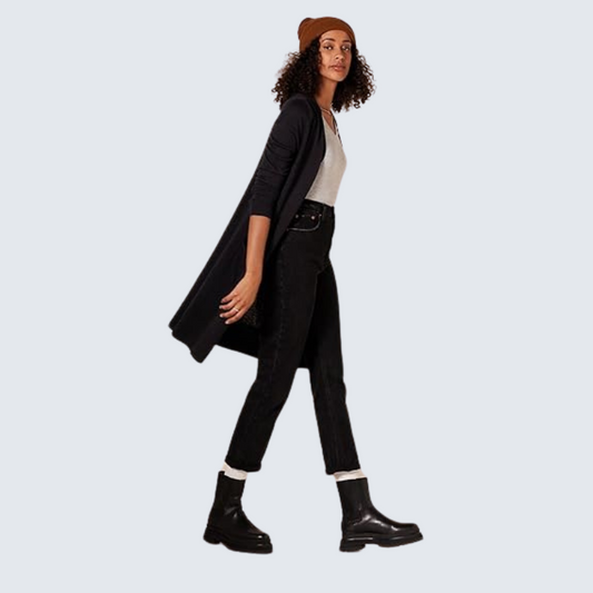 Essentials Women Open-Front Long-Sleeve Sweater