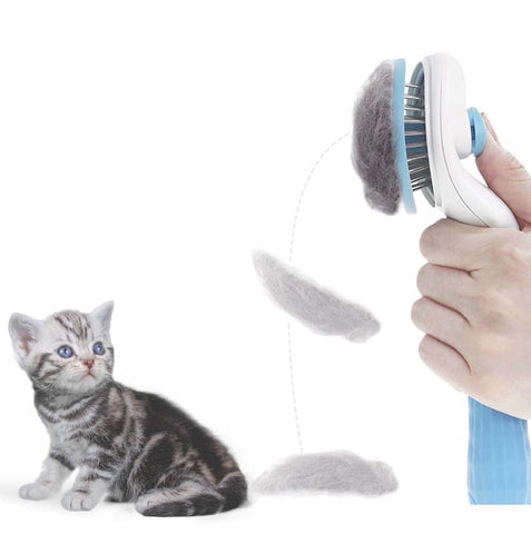 Pet Grooming Brush – Flexible Deshedding Tool for Dogs & Cats with Comfortable Grip