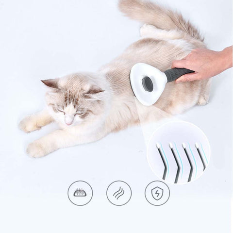 Pet Grooming Brush – Flexible Deshedding Tool for Dogs & Cats with Comfortable Grip