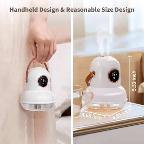 Portable Ultrasonic Humidifier with Digital Display – Adjustable Mist Levels for Home & Office