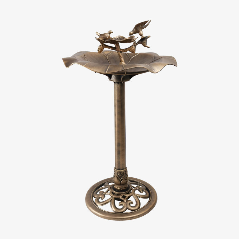 Traditional Weatherproof Bronze Effect Garden Bird Bath
