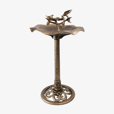 Traditional Weatherproof Bronze Effect Garden Bird Bath