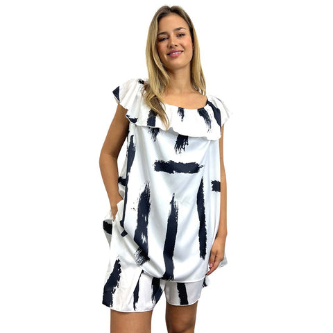 BERMUDA SHORTS CO-ORD SUPER SOFT SILK FEEL LIGHTWEIGHT SATIN MATERIAL