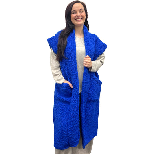 Sleeveless Cozy Long Duster Cardigan (Multiple Colors)