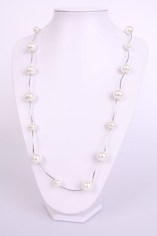 Urban Mist Necklace Metal  & Color Sphere in a Link